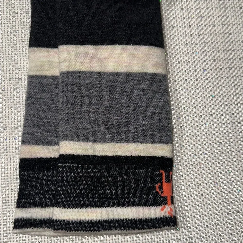 SmartWool XL Black Ivory Moonbeam Snowboard Targeted Cushion Wool Blend Socks